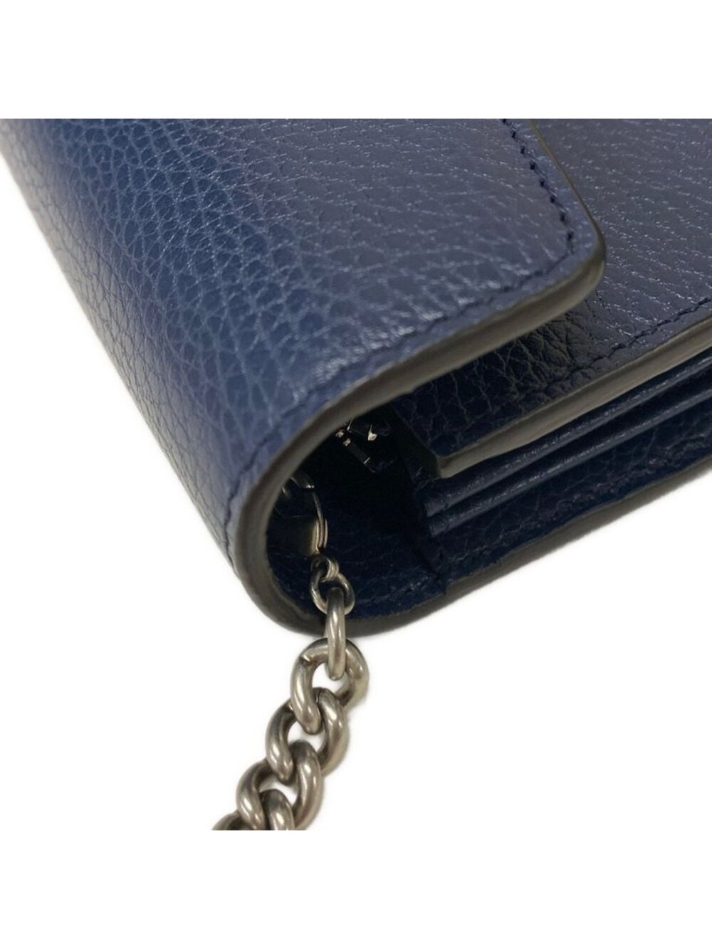 Gucci Wallet Dionysus Dark Navy Silver Chain with Removable Strap Leather - Picture 8 of 13